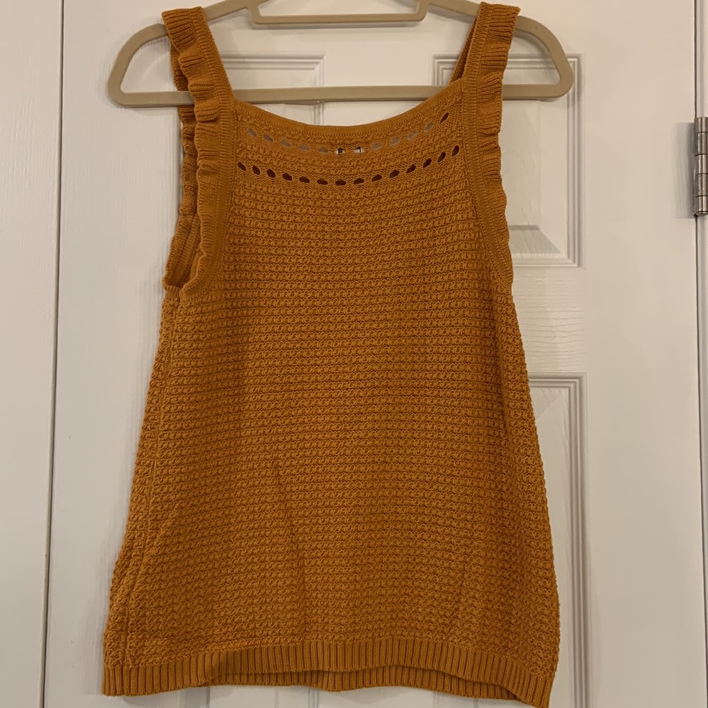 J. Crew Factory Woven Knit Sleeveless Sweater - Picture 2 of 4